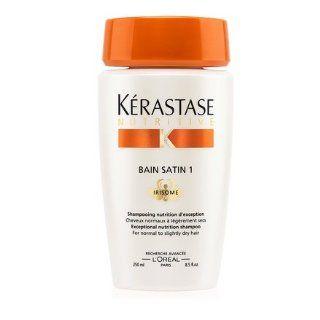 Kerastase Nutritive Bain Satin 1 Complete Nutrition Shampoo For Normal to Slightly Sensitised Hair, 8.5 Ounce  Kerastase Shampoo  Beauty