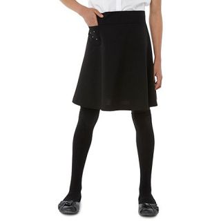 Girls black A line school uniform skirt