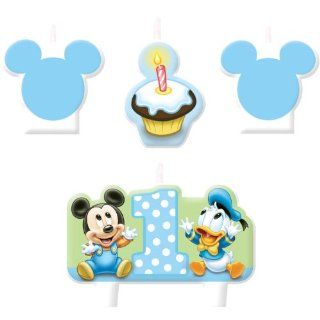 Baby Mickey Mouse 1st Birthday Mini Molded Candles Cake Disney Party Supplies Toys & Games
