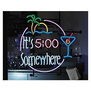 It's 5 O'Clock Somewhere Neon Sign Kitchen & Dining