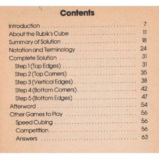 The Simple Solution to Rubik's Cube James G. Nourse 9780553140170 Books