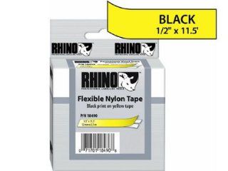 Dymo RHINO 1/2 YELLOW FLEXIBLE NYLON LABELS Specifically designed for wire & cable marking