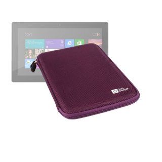 DURAGADGET Purple "Tough" Custom Fit Rigid Water Resistant Zip Hard Shell Case With Elasticated Interior Strap Specifically Designed For The Microsoft Surface With Windows RT 64GB 32GB Tablet Computers & Accessories