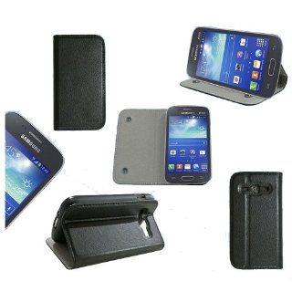 Ultra Slim Case for Samsung Galaxy Ace 3 GT S7270 / GT S7272 / GT S7275   Flip Leather Folio Case / Cover and TPU smartphone Samsung Galaxy Ace 3 S7270 / S7272 / S7275 (Wifi, 3G, 4G) (PU Leather luxury accessories   Black) Cell Phones & Accessories
