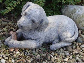 Labrador Hund, Steinfigur, Gartenfigur, frostfester Steinguss Garten