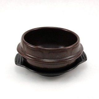 Korean Stone Bowl (Dolsot), Sizzling Hot Pot for Bibimbap and Soup (Small)   Premium Ceramic Rice Bowls Kitchen & Dining