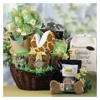 Bite Meez Dog Gift Basket  Basket Theme GET WELL SOON  Bow Style Elegant Hand Tied Bow