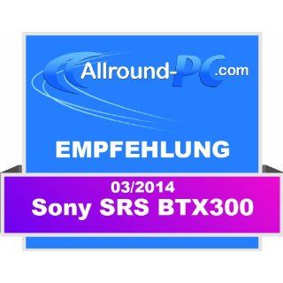 Sony SRS BTX300W Bluetooth Lautsprecher (NFC, Freisprechfunktion fr Telefonate, Akku) wei Audio & HiFi