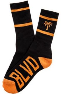BLVD Supply Men's Two Time Socks One Size Black/Orange at  Mens Clothing store