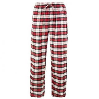 Leisureland Men's Cotton Flannel Pajama Sleepwear Lounge Pants Red Plaid M at  Mens Clothing store