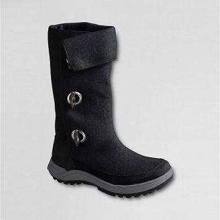 Lands End Black weatherfield toggle boots