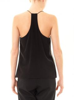 Chantilly lace lined leather camisole  Tibi