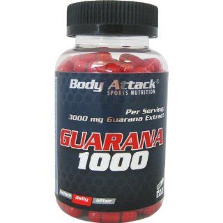 Body Attack Guarana 1000   90 Kapseln , 1er Pack (1 x 106 g) Lebensmittel & Getrnke
