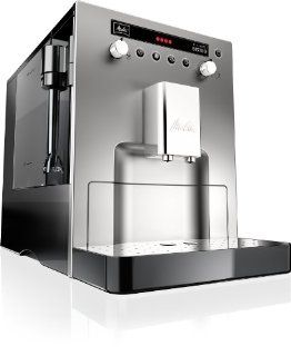 MELITTA E 960 107 Kaffeevollautomat CAFFEO BISTRO schwarz Perfect Cappuccino (2x135g Bean Select, 15 bar) Küche & Haushalt