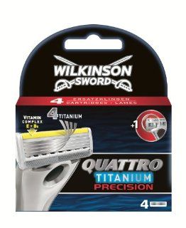 Wilkinson Sword Quattro Titanium Precision Klingen, 4 Stck Drogerie & Körperpflege