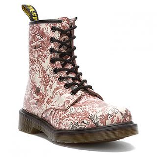 Dr Martens 1460 8 Eye Jouy Boot  Women's   Cherry Red Vandalished Jouy