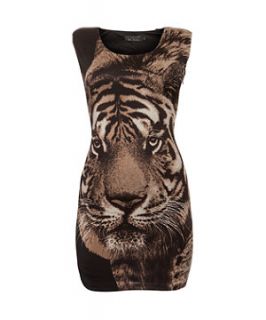 Pussycat Brown Tiger Print Dress