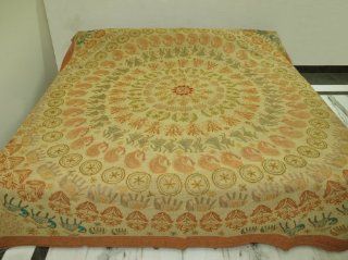 Cotton Doppel Bettlaken mit Floral Seidenfaden Stickereien Gre 103 X 86 Zoll Schmcken Küche & Haushalt