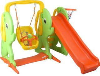 Elefant Slide Outdoor Kinderrutsche Kinder Rutsche / Schaukel und Basketball Spielzeug