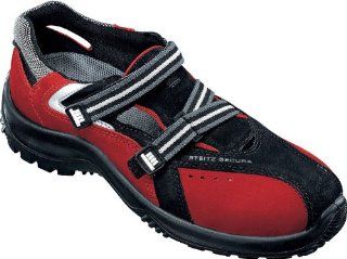 Steitz Secura Damen Sandale "Nele" EN ISO 20345 S1 schwarz/rot Gre 042 Schuhe & Handtaschen