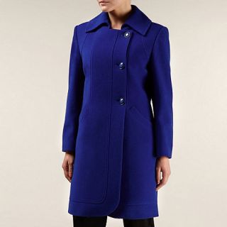 Minuet Petite Electric Blue Curved Hem Coat