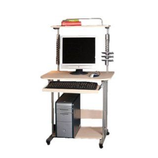 Computertisch Schreibtisch mit Bcherregal 70x56x128cm Küche & Haushalt