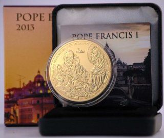 Togo 100 Francs CFA 2013 Papst Franziskus I.   Amtseinfhrung, Mnze vergoldet Garten