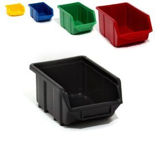 Stapelbox Sichtlagerksten Kunststoff PP 110x165x75 Gr. 1 schwarz Lagerbox Baumarkt