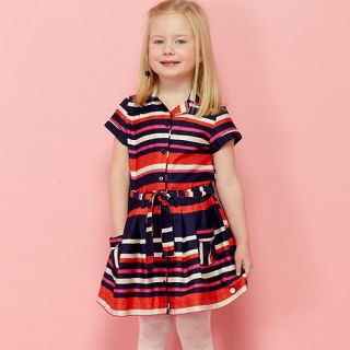 J by Jasper Conran Designer girls multi striped shirt dress