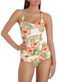 Esther Williams Bathing Beauty One Piece in Hibiscus  Mod Retro Vintage Bathing Suits