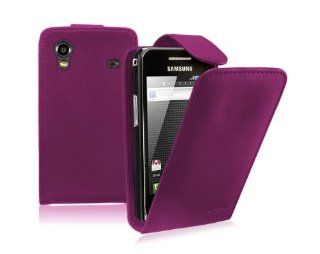 Purpurrot Leder Aufklappbare Tasche Hlle fr Samsung Elektronik