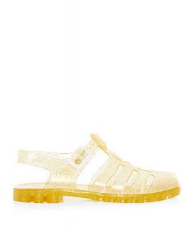 Gold Chunky Jelly Sandals
