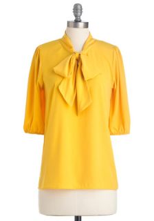 Des Colores Top in Lemon  Mod Retro Vintage Long Sleeve Shirts