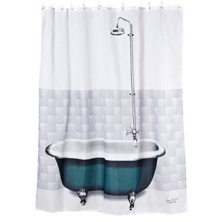 Ben de Lisi Home White roll top bath tub shower curtain