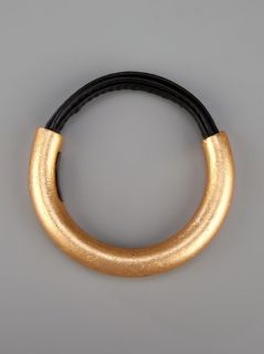 Monies Gold Tone Wood Bracelet