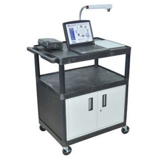 Luxor LP Series AV Cart with Locking Cabinet/Electric LP40CE Size 40 H x 32