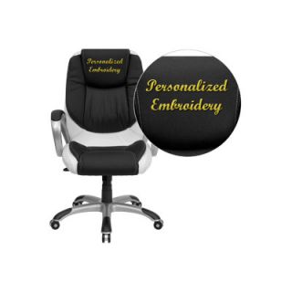 FlashFurniture Personalized Mid Back Leather Executive Swivel Office Chair CH