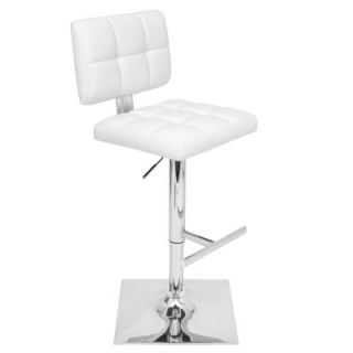 LumiSource Glamour 25.25 Adjustable Swivel Bar Stool  BS ST GLAM BK / BS ST 