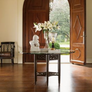 Tommy Bahama by Lexington Home Brands Royal Kahala Sugar and Lace Glass Dining Table   Kitchen & Dining Room Tables