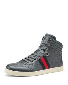 Gucci Coda Guccissima High Top Sneaker, Gray