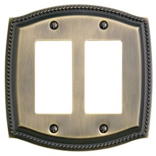 Baldwin Rope Design Double GFCI Switch Plate
