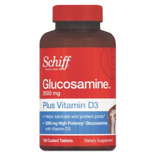 Schiff Glucosamine 2000 mg Plus Vitamin D3 Coated Tablet 150 Count