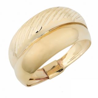 Fremada 10k Yellow Gold Polished/ Textured Graduated Band Ring