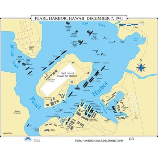 History Wall Maps   Pearl Harbor December 7, 1941