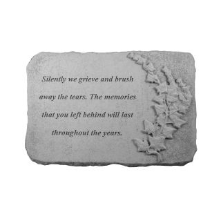 Kay Berry Silently We Grieve Memorial Stone   Ivy Design   Garden Statues