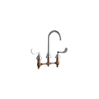 Concealed Double Handle Widespread Kitchen Faucet with Gooseneck Spout