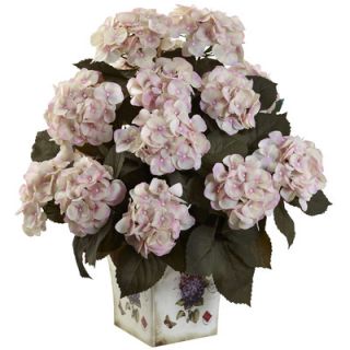 Nearly Natural Hydrangea with Large Floral Planter