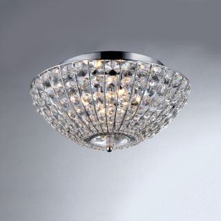 Hermes Crystal Chrome 4 light Ceiling Lamp