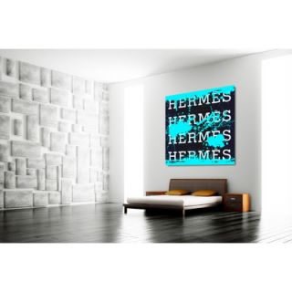 Extravagant Habit Blue Graphic Art on Canvas by Fluorescent Palace