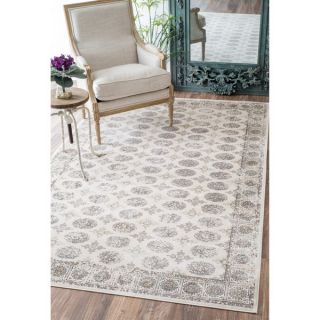 nuLOOM Oriental Vintage Viscose Floral Fancy Rug (78 x 96